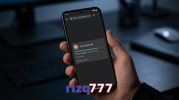 Main screen of Rizq777 apk page for PK players